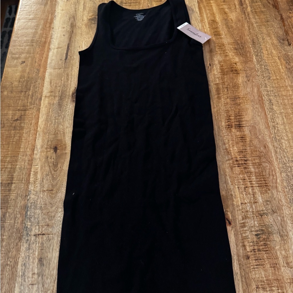 Haley & June Black mini bodycon dress 4 way stretch size Medium/large nwt